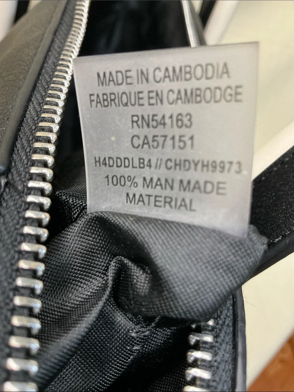 Calvin Klein Black Satchel with White Trim